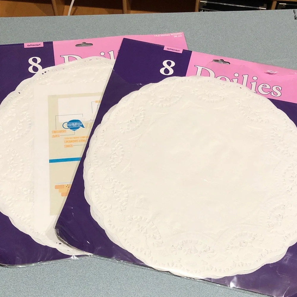 White Lace Paper Doilies - Total 14 doilies